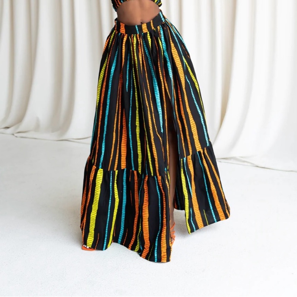African print skirt